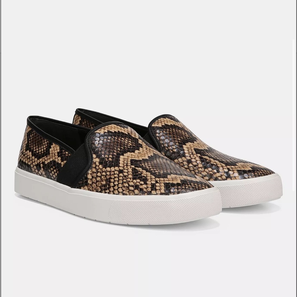 Vince Snake Print Leather Slip-On Blair-5 Sneakers 35